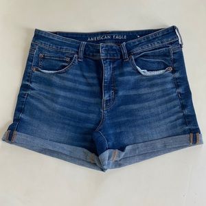 american eagle super stretch midi jean shorts size 14